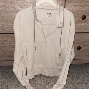 Old Navy Cream Half-Zip Hoodie Sweatshirt